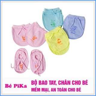 Sét bao tay , bao chân cho bé sơ sinh Set gồm 1 bộ bao tay + 1 bộ bao chân loai đẹp hàng Việt Nam thumbnail