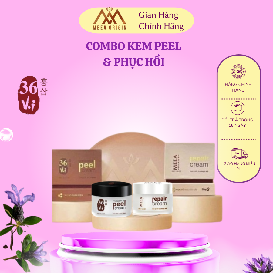 Combo Peel Da Tảo Sâm MeeA và Phục Hồi