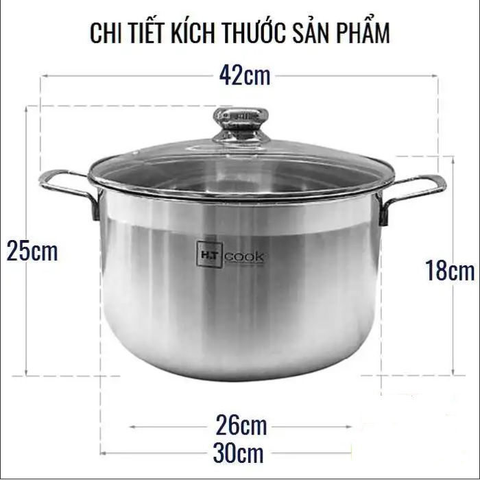 NỒI LUỘC GÀ HT COOK 30CM XÀI BẾP TỪ