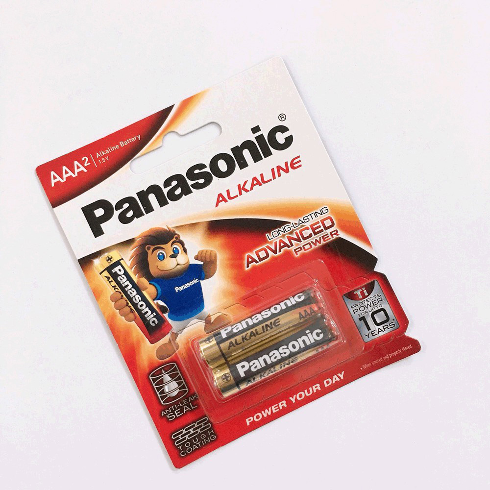 Combo 2 vỉ pin AAA Panasonic Alkaline (1 vỉ 2 viên) chính hãng