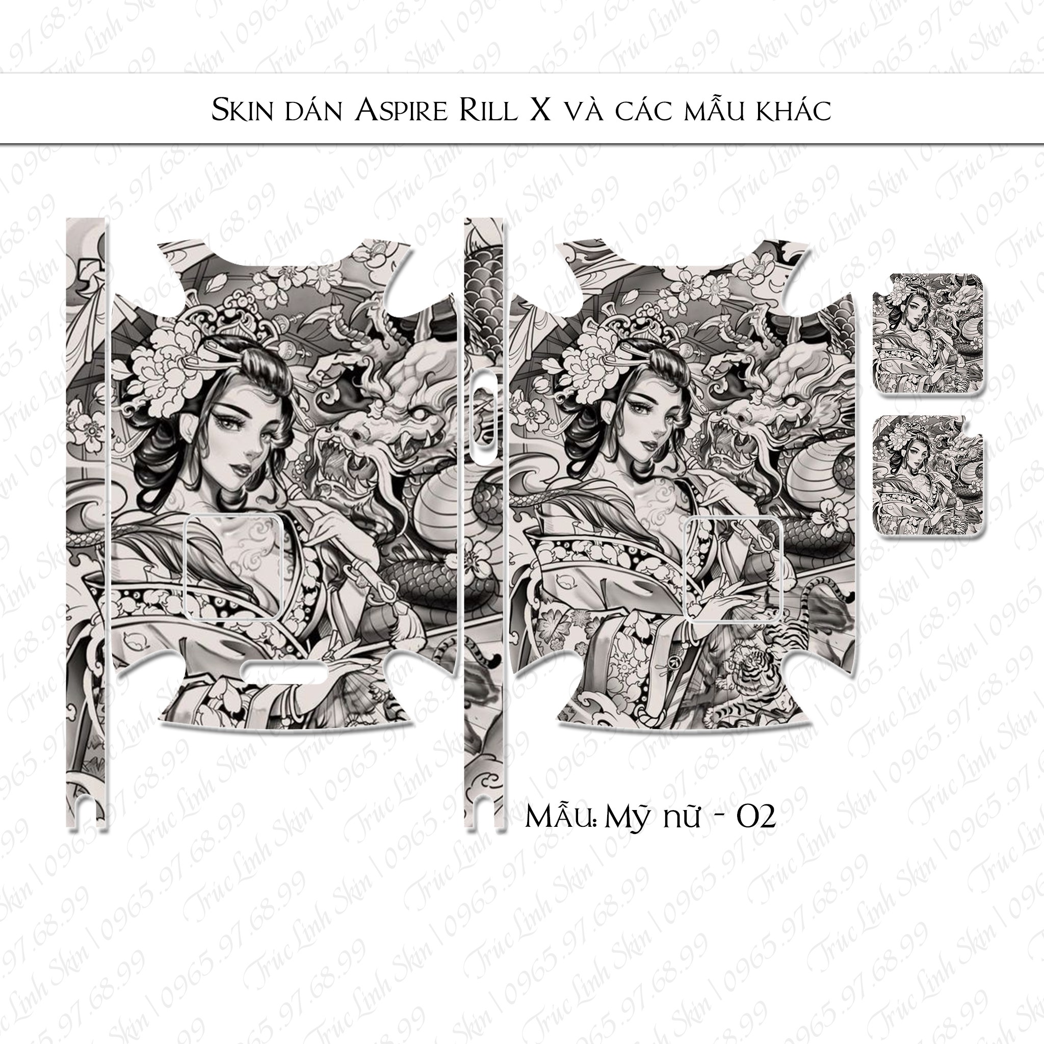 Miếng dán skin cho Riil X mẫu Mỹ nữ 02