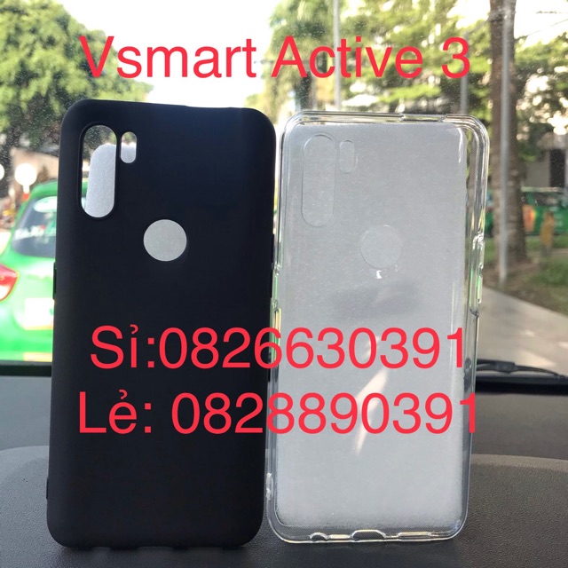 [HCM]Ốp Lưng Vsmart Active 3 dẻo đen trơn (hàng có sẵn)