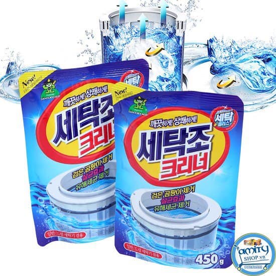 Combo 2 gói bột tẩy lồng máy giặt 450 gram