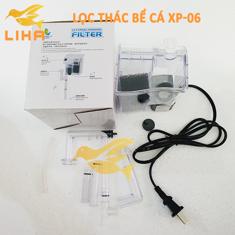 Lọc Thác Jeneca XP-06 (3.5W-250L/H) - Lọc Treo Mini XP06 Cho Bể Cá Cảnh