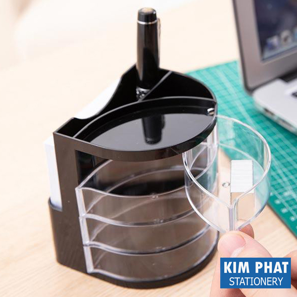 Khay cắm bút, Khay để bút Deli E9133 (Tặng 1 tập giấy Note DELI)
