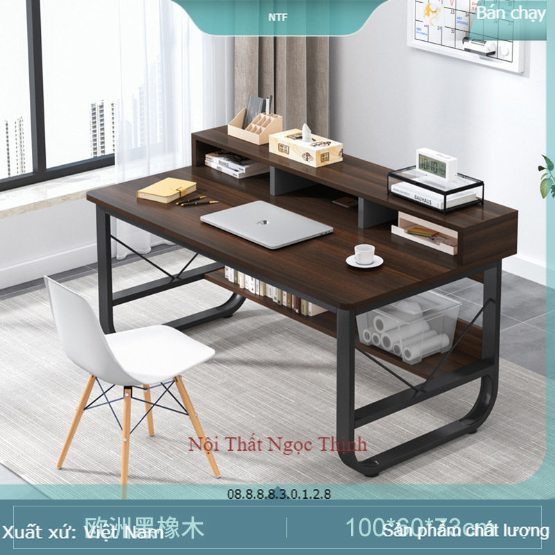 Bàn làm việc chân sắt chữ U khung sắt đen giá rẻ-NTF