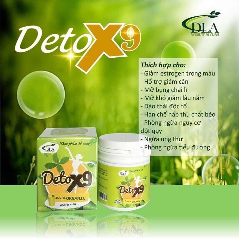 Viên Uống Giảm Mỡ Bụng Detox X9 (  )