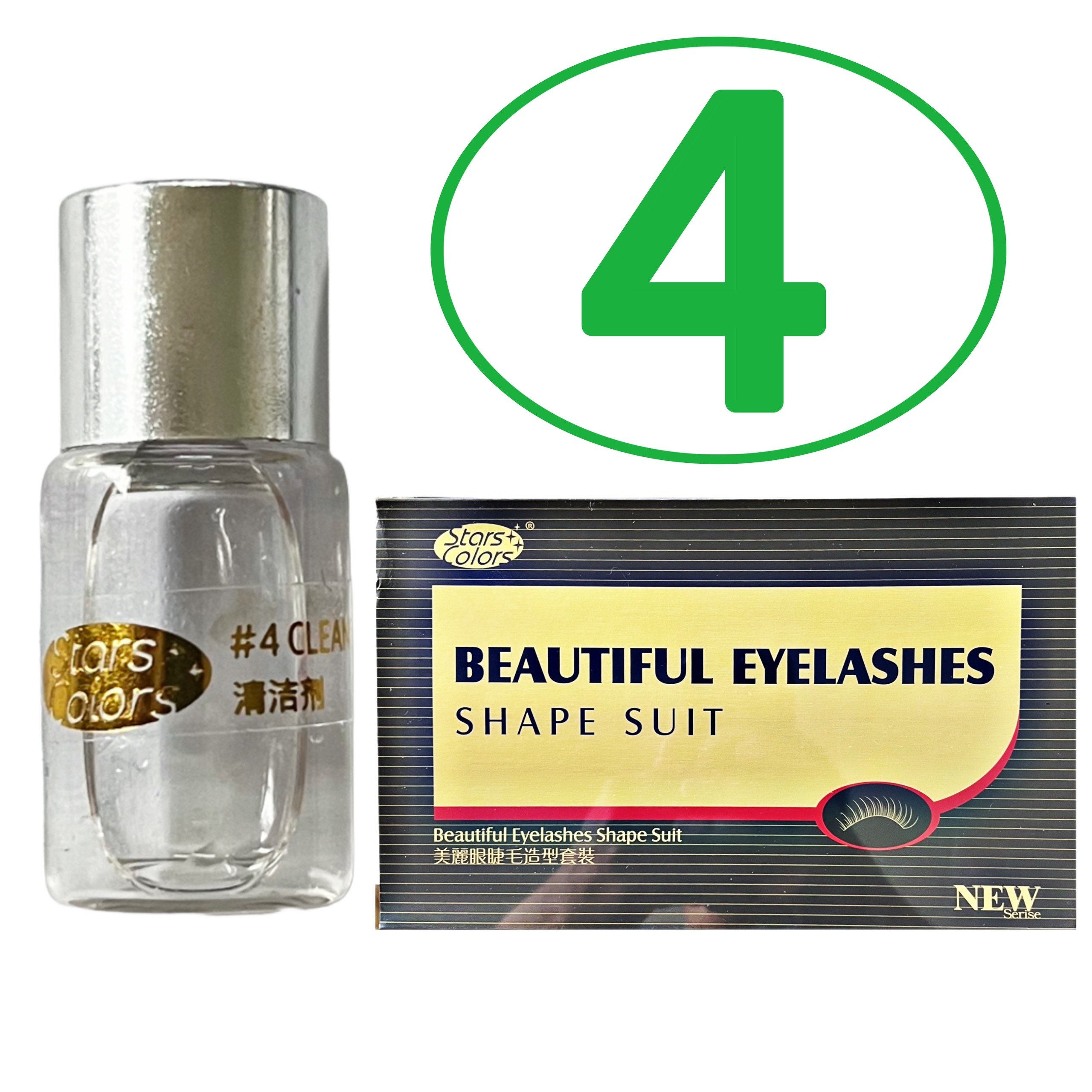 Tách lẻ lọ số 1, 2, 3, 4 của bộ uốn mi