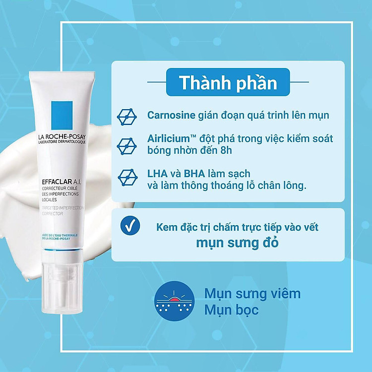 Kem chấm mụn La Roche Posay Effaclar 15ml