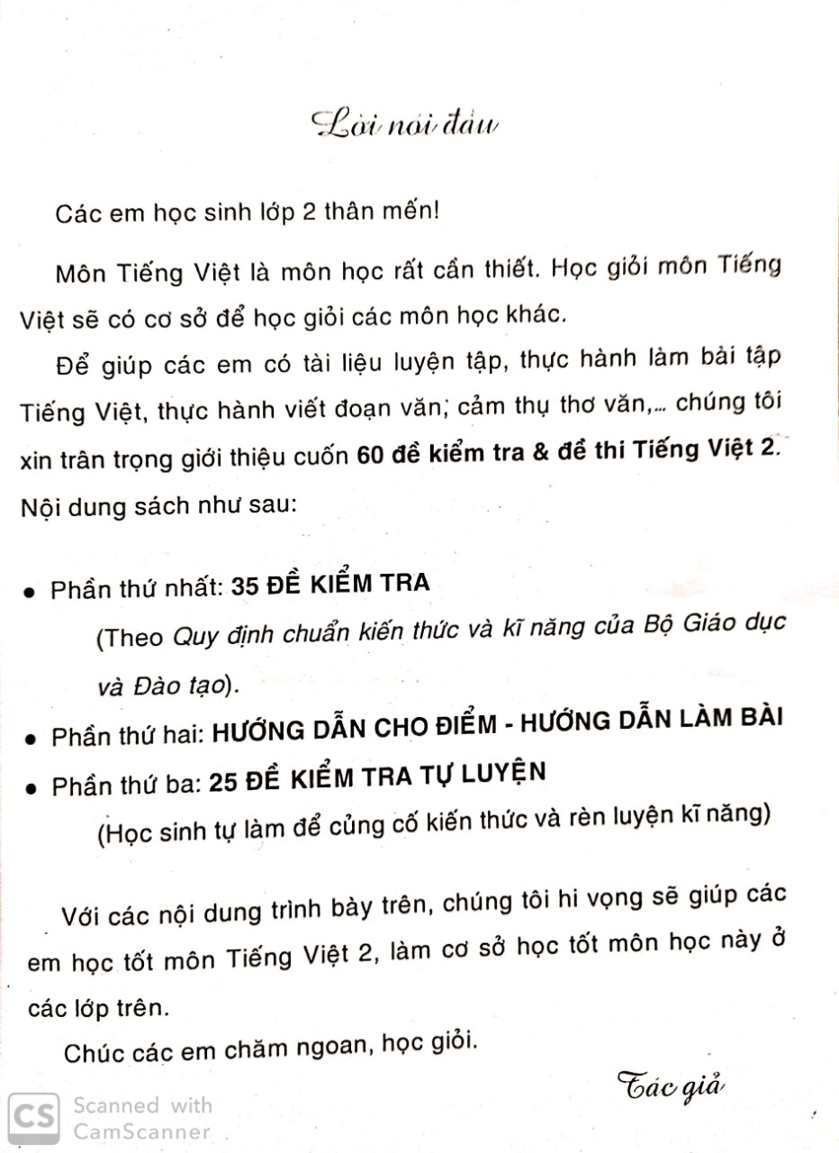 [HCM]60 đề kiểm tra và đề thi tiếng Việt 2