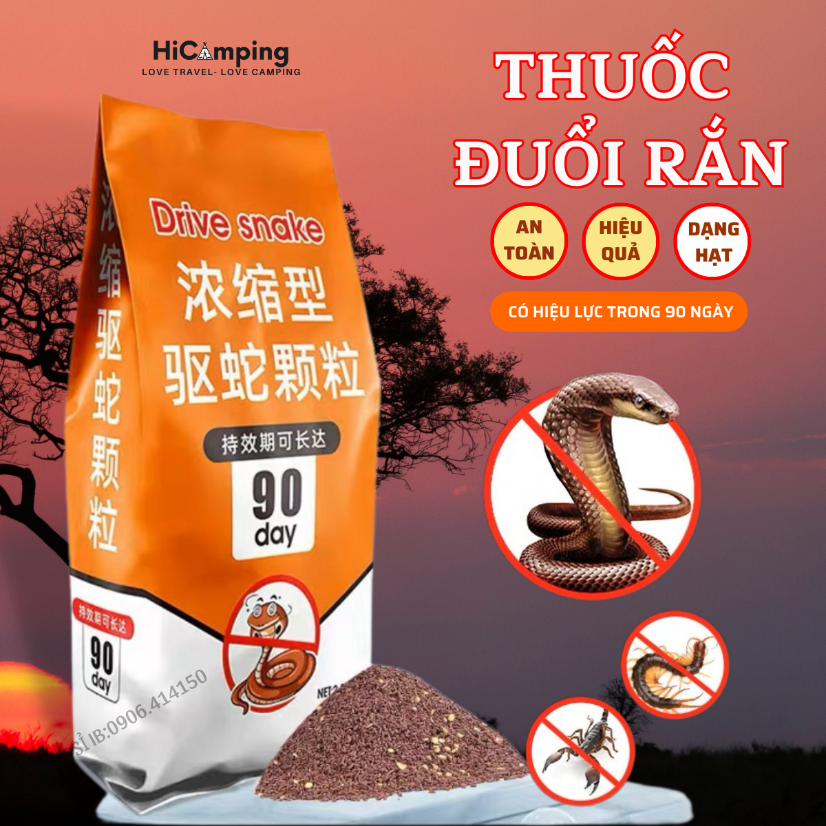 Thuốc đuổi rắn , hạt đuổi rắn bảo vệ con người