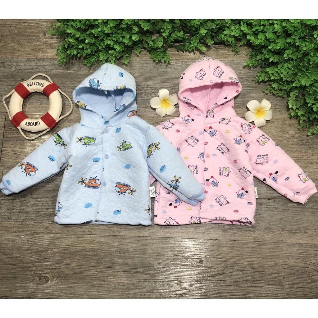 ÁO TRẦN BÔNG CÓ MŨ CHO BÉ 3-15kg