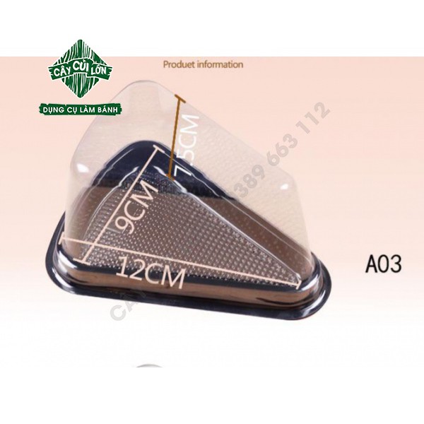 SET 10 HỘP PET TAM GIÁC A03