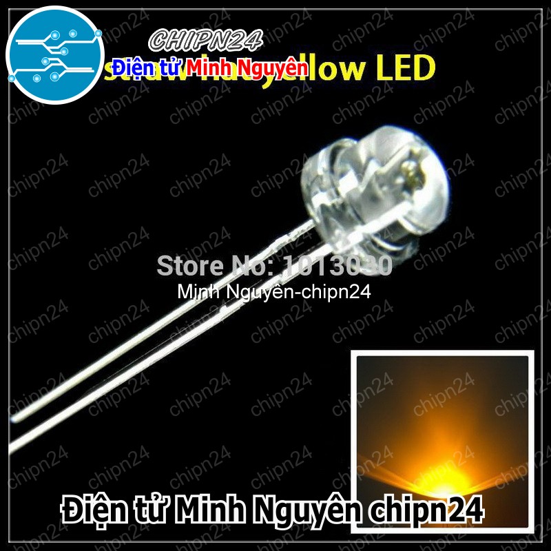 [50 con] (TK1) Led 5mm Lùn màu VÀNG (LV5)