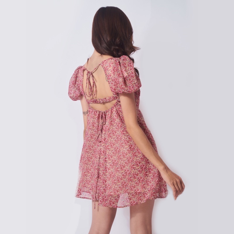 Đầm Lụa Rút Nơ Lưng - Mona Dress