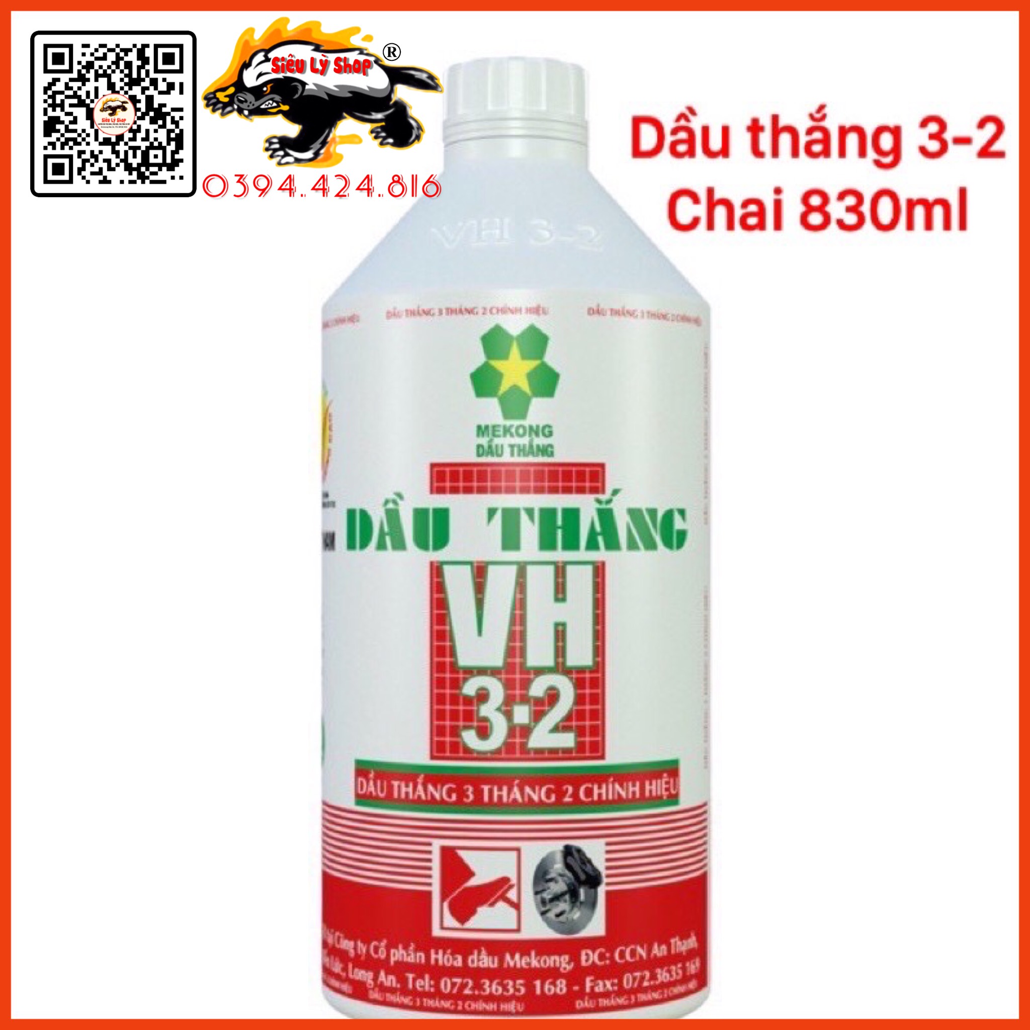 Dầu thắng VH 3-2 (Chai 830ml)