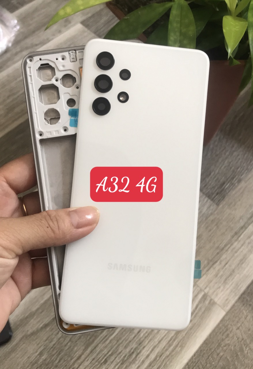Bộ Vỏ sườn samsung A32 (4G) ( bộ gồm lưng. sườn.khung xương, phím. kính camera)