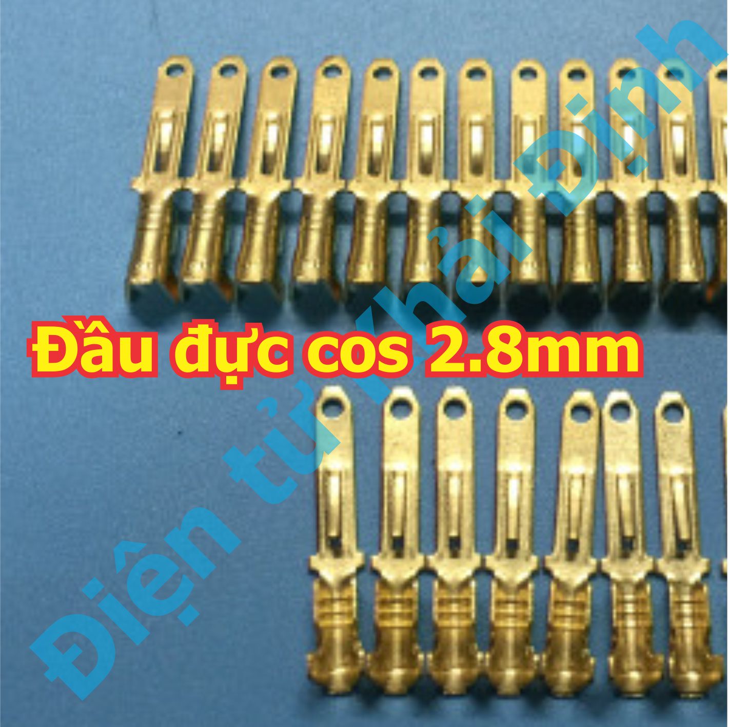 100 cái Đầu lõi đồng header, jack xe mày, đầu cái / đực cos 2.8mm, bấm dây 0.5-1.5mm kde5152