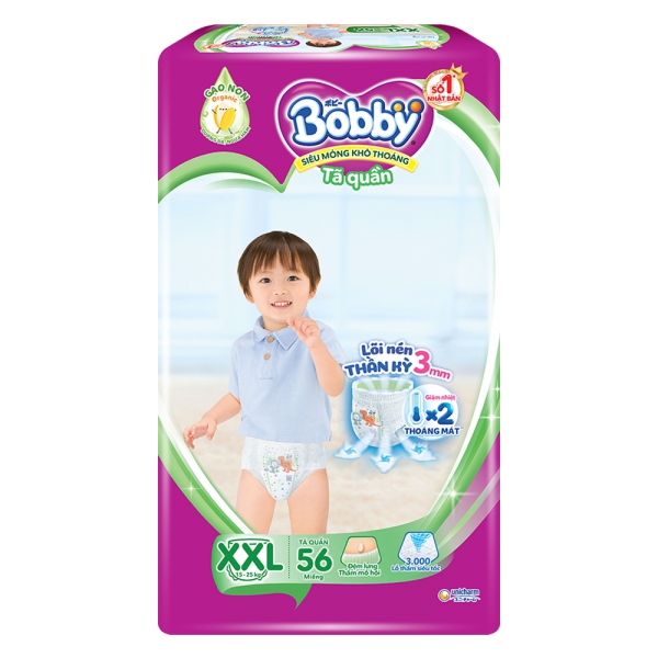 Tã quần bobby đủ size mẫu mới xl62/xxl56/l68/m76 miếng