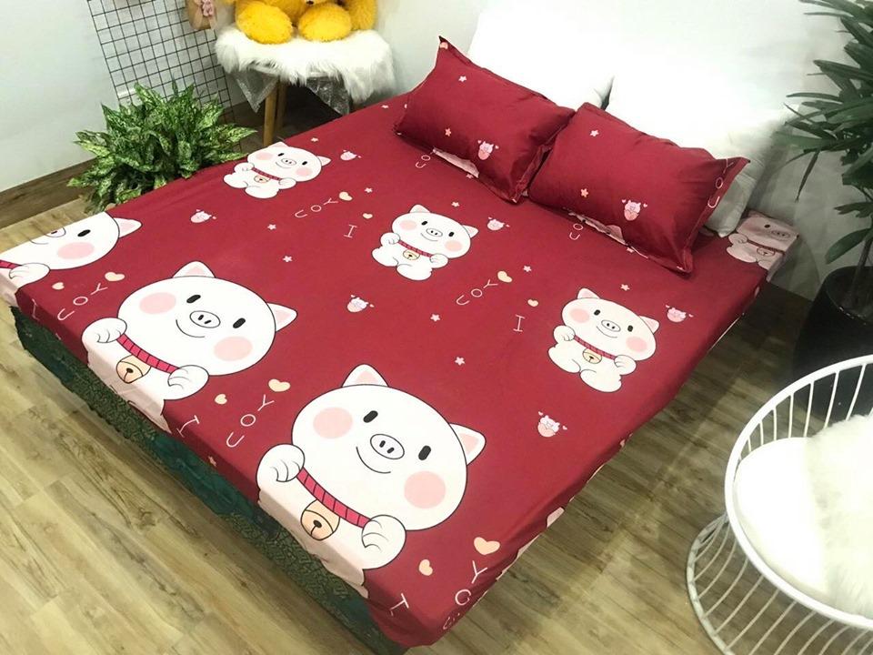 [ Xả Kho ] - Bộ Ga Gối Cotton Poly - Nhiều Mẫu Lựa Chọn ( 1 Ga + 2 Vỏ Gối 45x65 )