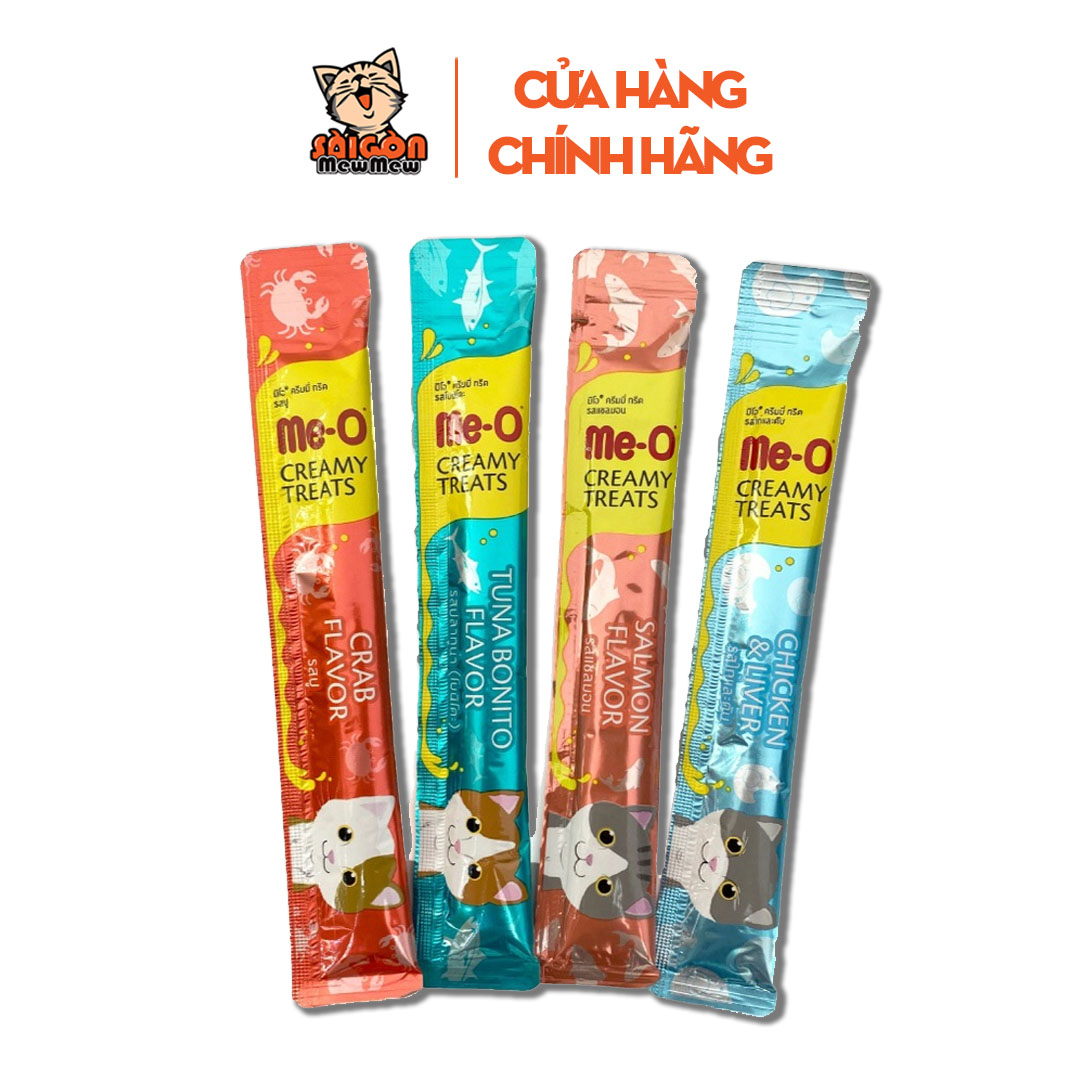 Combo 10 Thanh Súp Thưởng Me-O 15g – Kem Thưởng Cho Mèo, Thơm Ngon, Mèo Mê Ăn