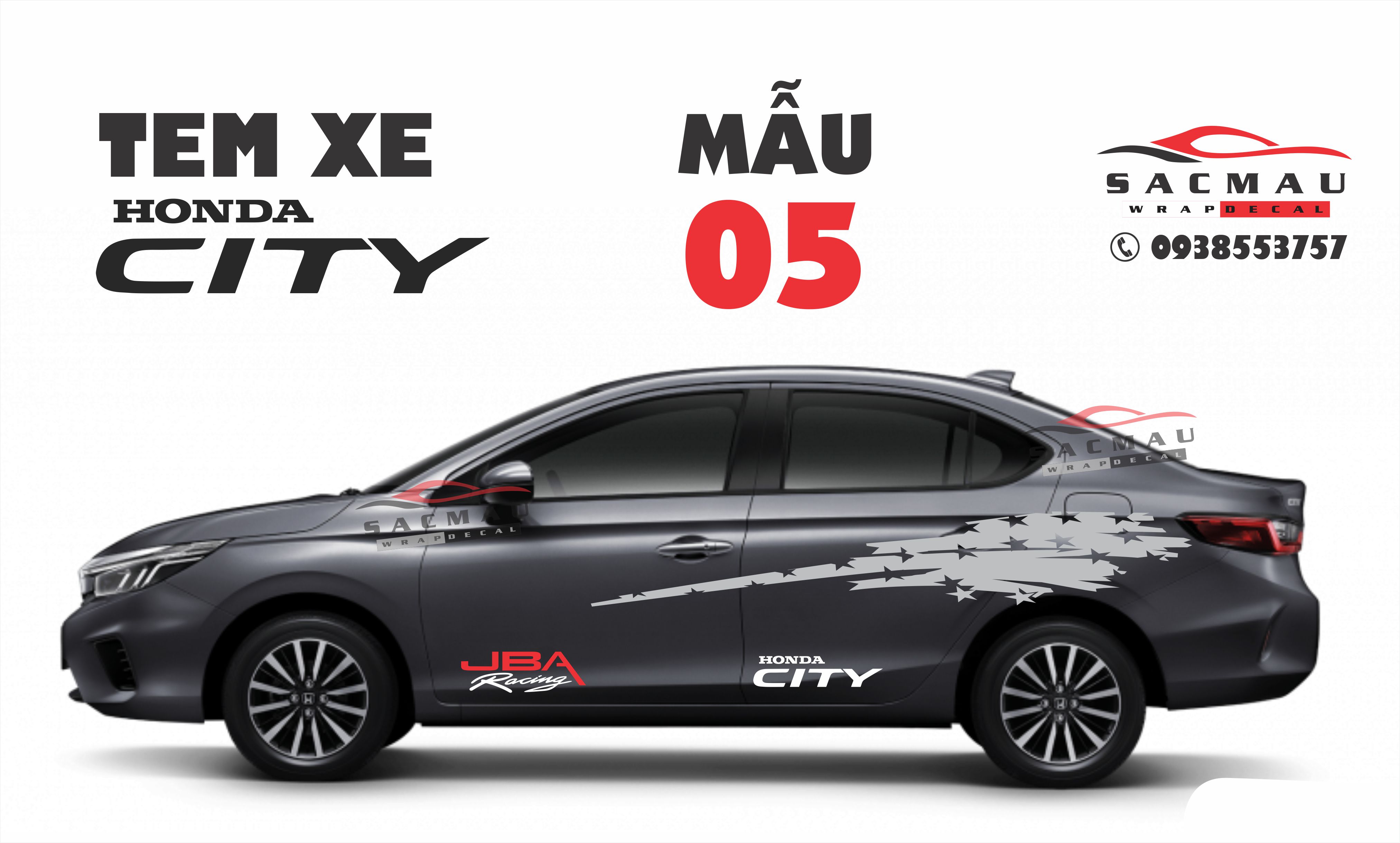 Tem dán xe  Honda City ms002