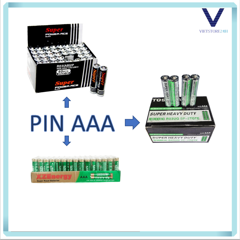 40 viên pin toshiba/maxell / xzenergy aaa