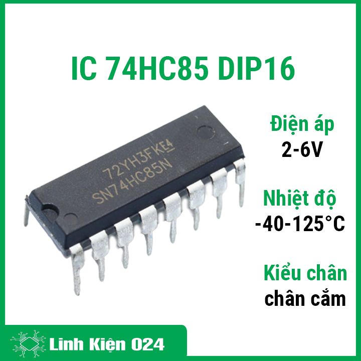 Ic 74hc85 dip16 4-bit comparator dải điện áp rộng 2-6v