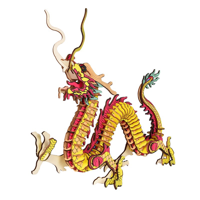 [HCM]Đồ chơi lắp ráp 3D gỗ mô hình Dragon cắt laser