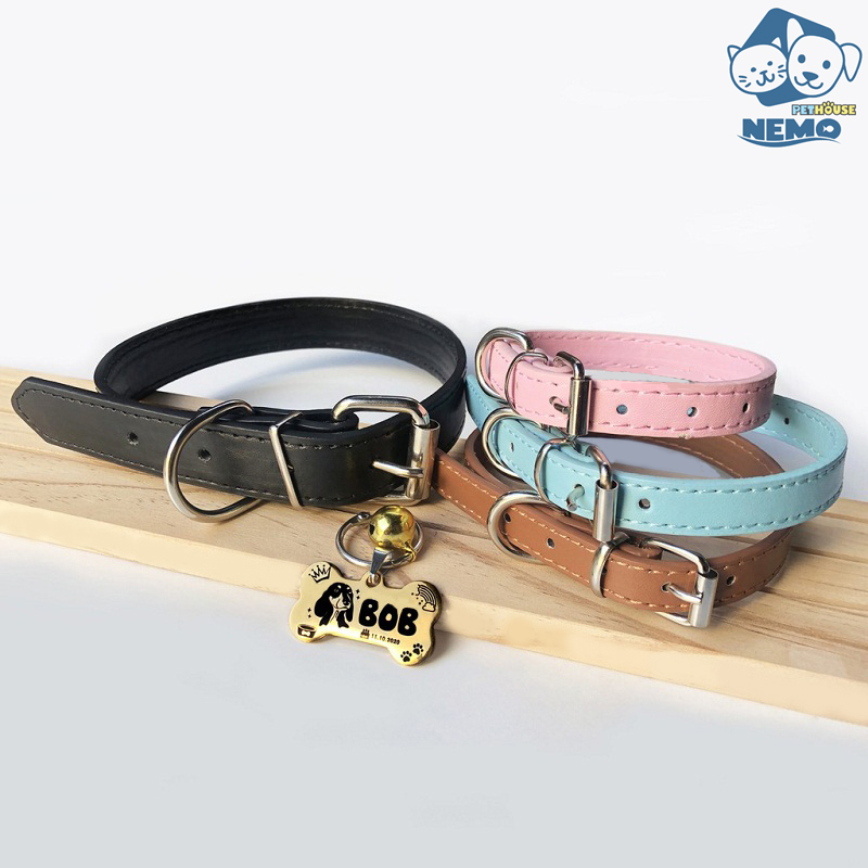 COMBO Vòng cổ chó mèo + Thẻ tên thú cưng (Khắc theo yêu cầu)
