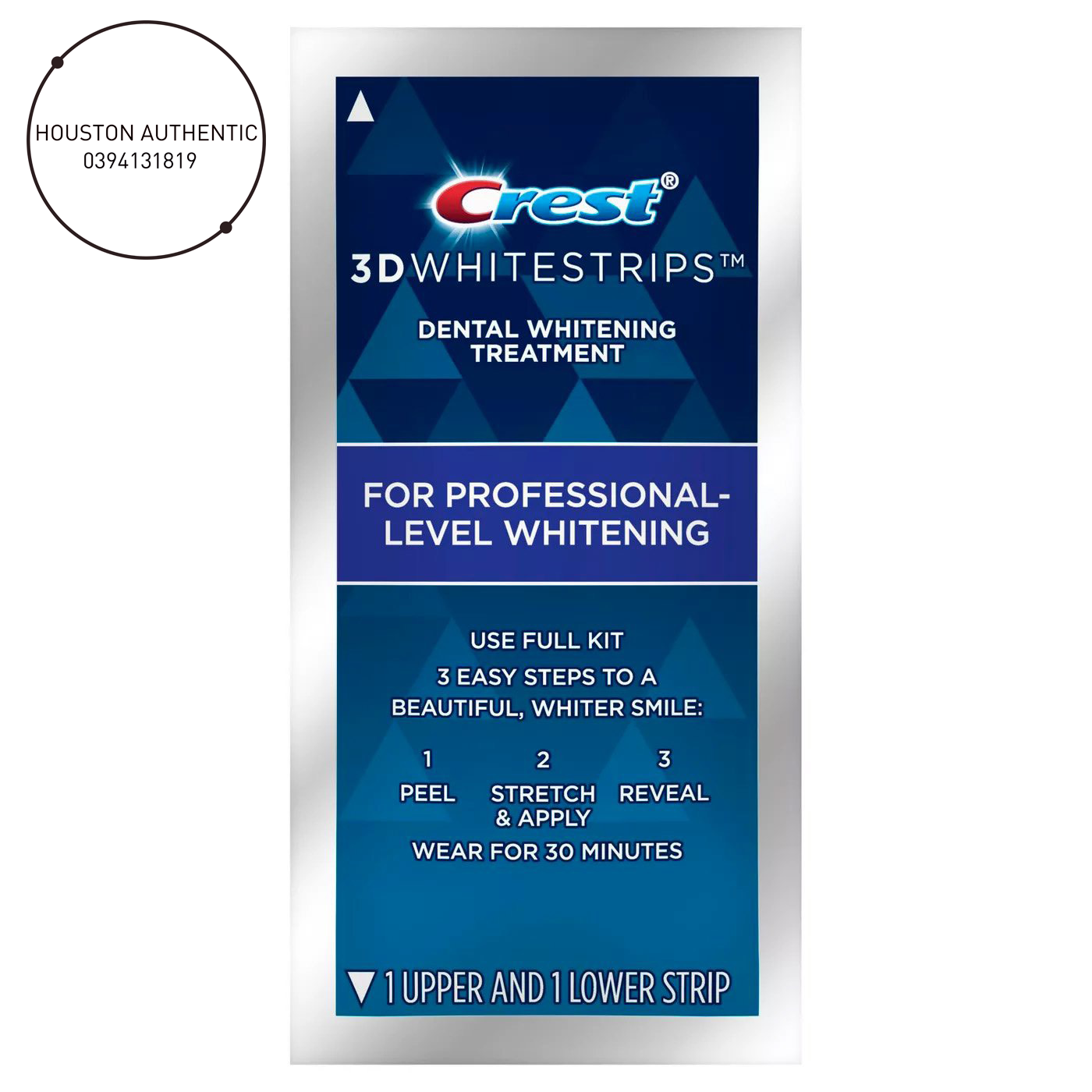 [ ĐỦ BILL STORE + AIR] Miếng dán trắng răng Crest 3D White Mỹ (Professional Effects/ Express Whitening/ Supreme Bright