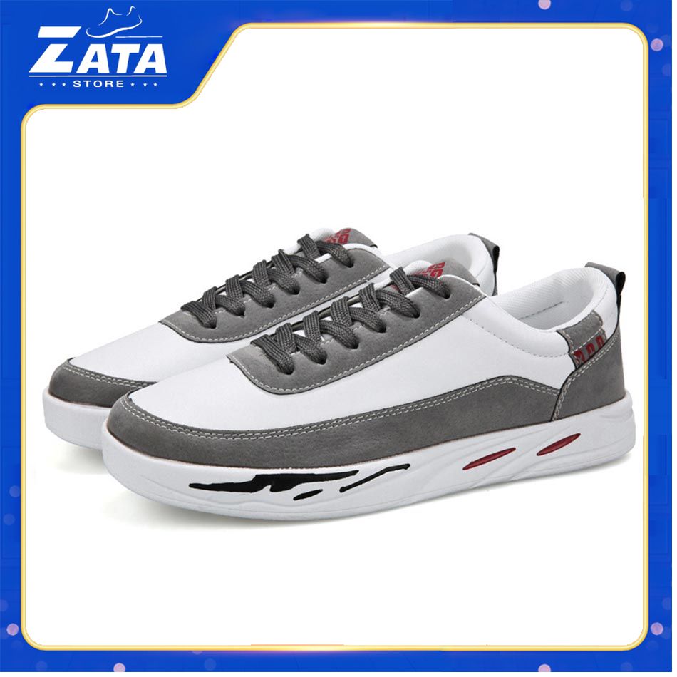 Giày nam, giày sneaker nam cổ thấp buộc dây thông thường, thời trang phép tính số hiện đại cá tính ZATA - ZP012