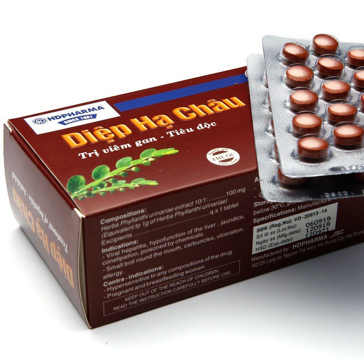 Diệp Hạ Châu 5 vỉ 20 viên