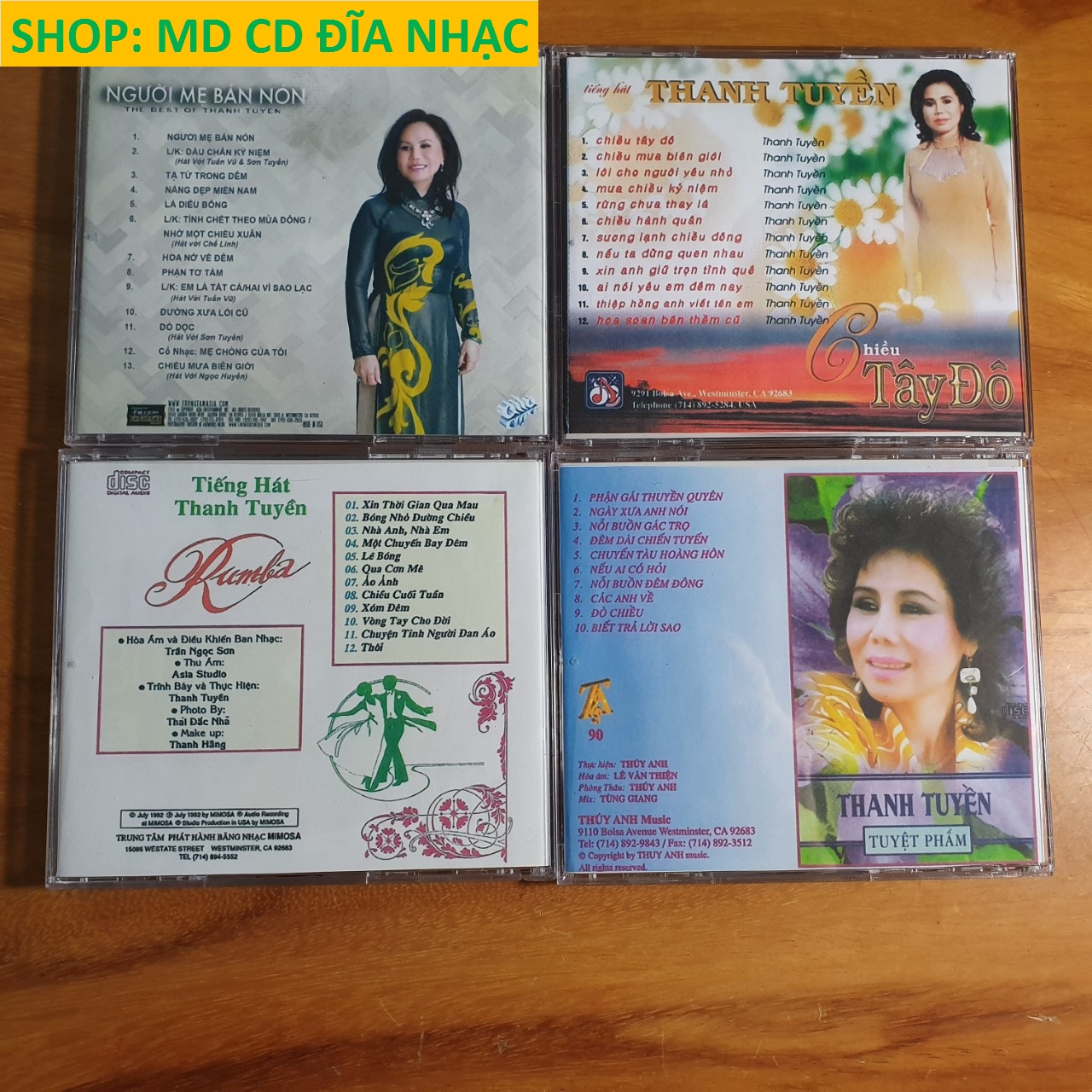 [MDCD] Bộ 4 CD Thanh Tuyền Tuyệt Phẩm Để Đời