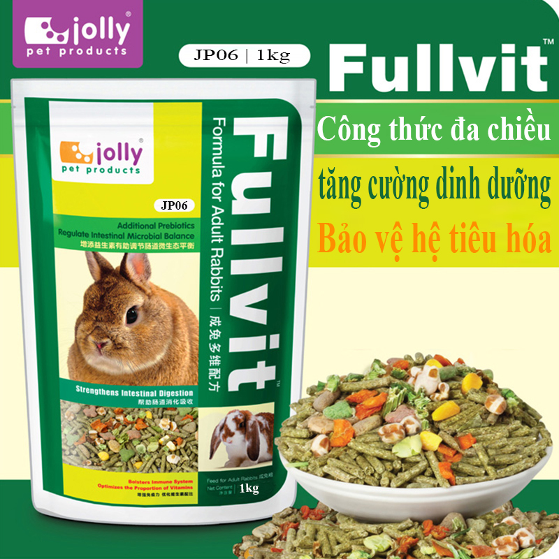 Thức Ăn Cho Thỏ Lớn Nhiều Vitamin Fullvit 1kg