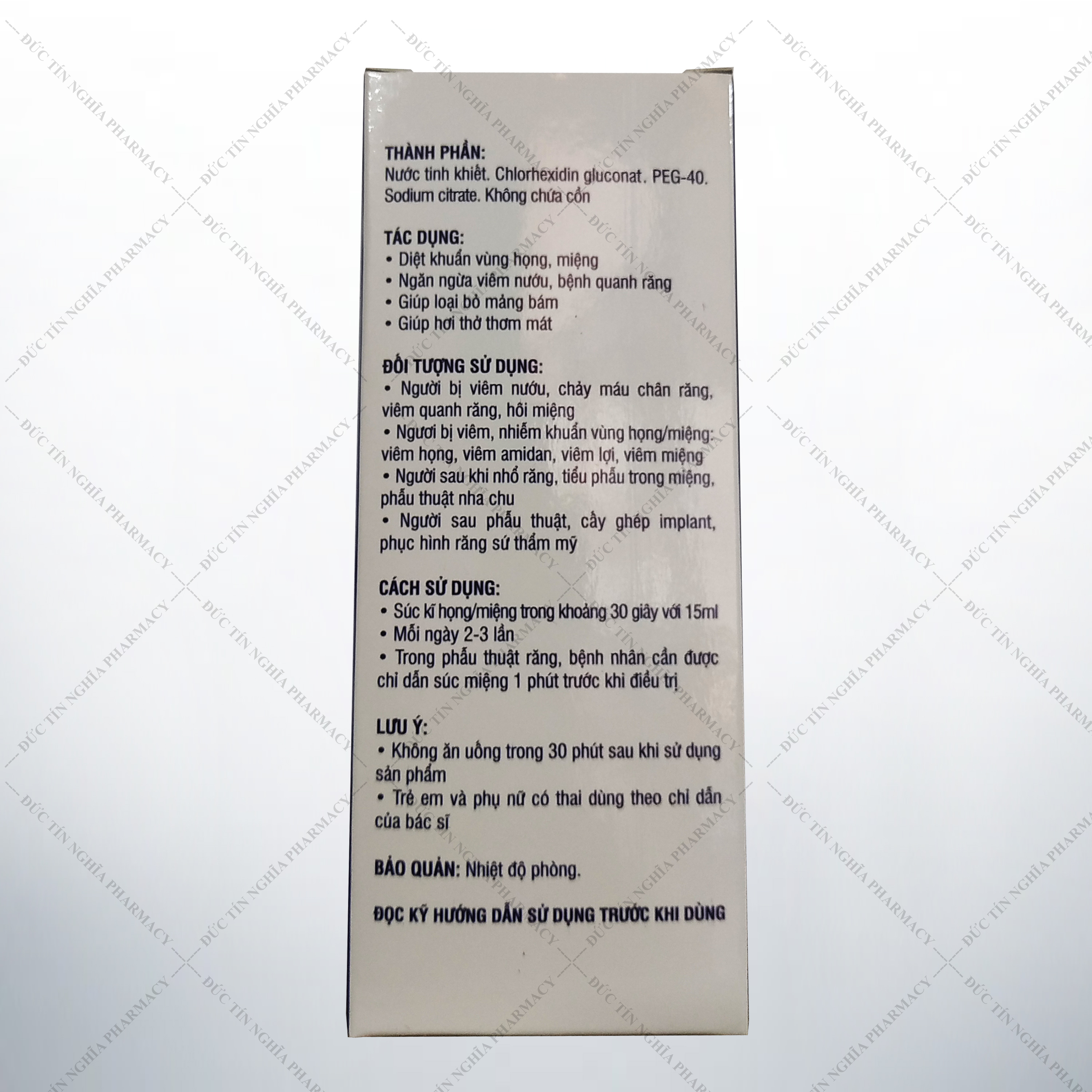 Nước súc miệng HMU Chlorhexidine 0.12%
