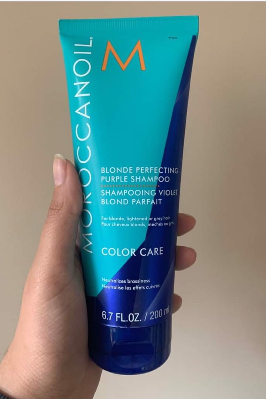 [HCM]DẦU GỘI TÍM KHỬ SẮC TỐ VÀNG CHO TÓC TẨY TÓC BẠCH KIM MOROCCANOIL BLONDE PERFECT PURPLE SHAMPOO 200ml