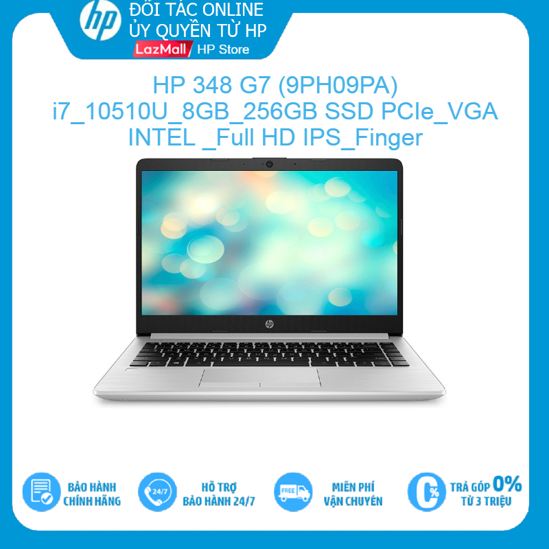 LapTop HP 348 G7 - 9PH09PA | Intel Core i7 10510U |8GB |256GB SSD PCIe |VGA INTEL |Full HD IPS |Finger Hàng mới 100%, chính hãng HP Việt Nam