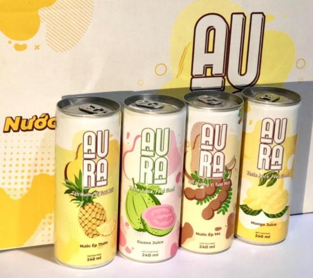 Lốc 6 lon Nước ép AURA vị ổi 240ml (6x240ml)