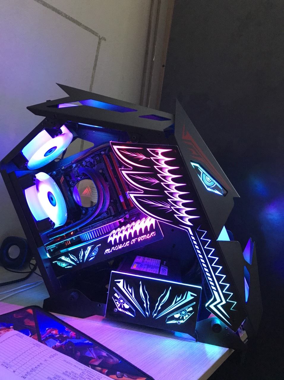 VỎ CASE VSP ESPORT GAME ES3 + 5 FAN LED