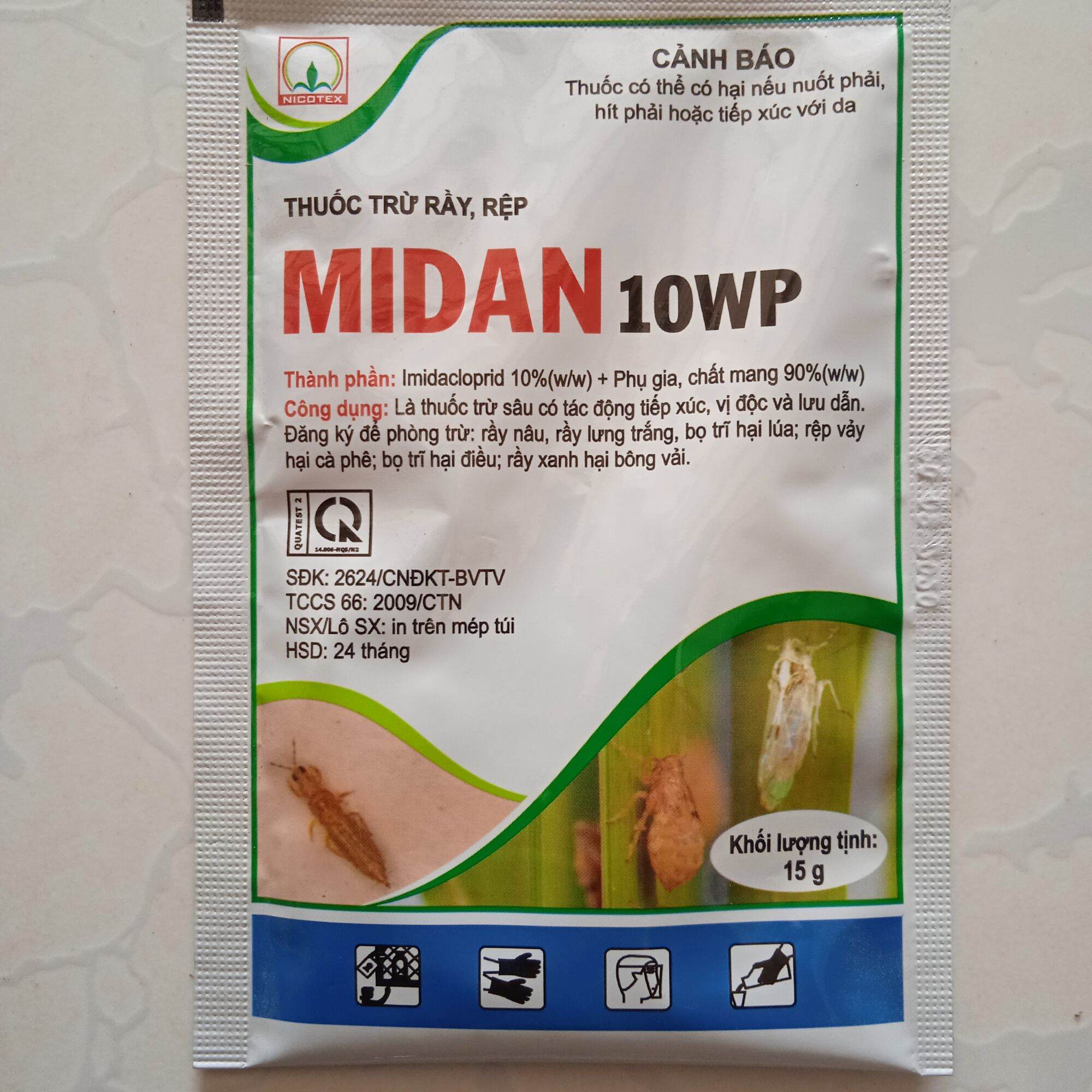 Thuốc trừ rầy rệp MIDAN 10WP phòng trừ rầy trắng, rầy nâu, bọ trĩ,