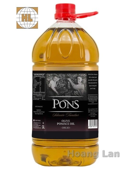 Dầu Olive Pomace PONS 5L - Tây Ban Nha chai nhựa-chuyên dùng cho nấu nướng