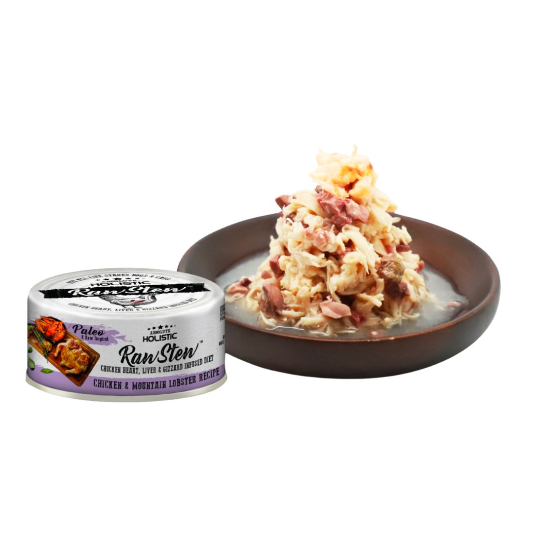 Pate Thức Ăn Ướt Cho Chó/Mèo Absolute Holistic Gà - Raw Stew - Lon 80G