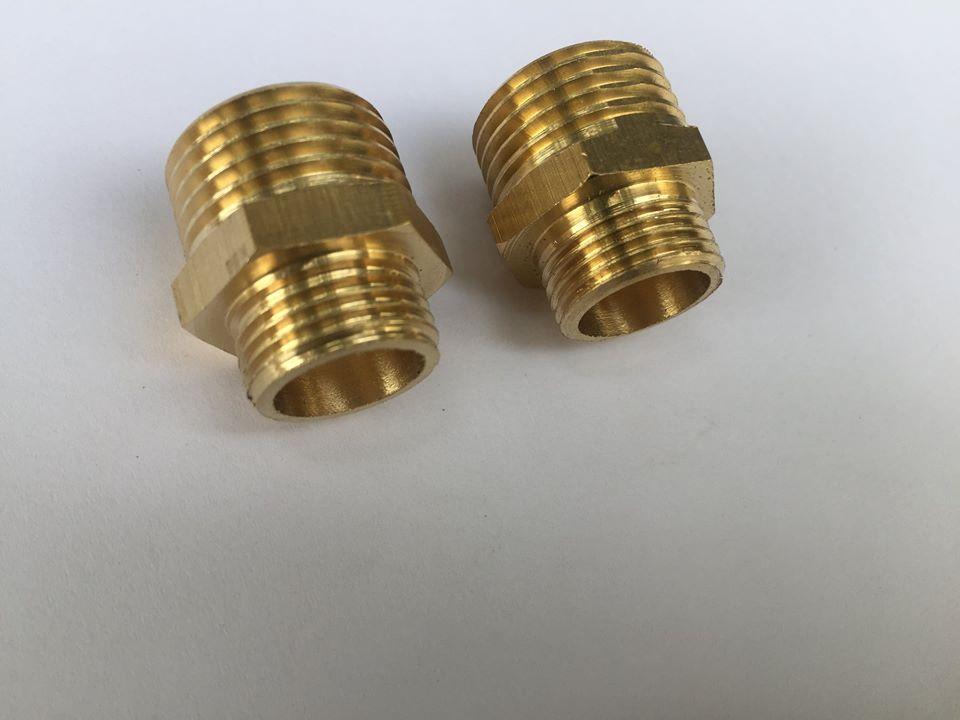 2 chiếc kép đồng ren ngoài 21mm-16mm