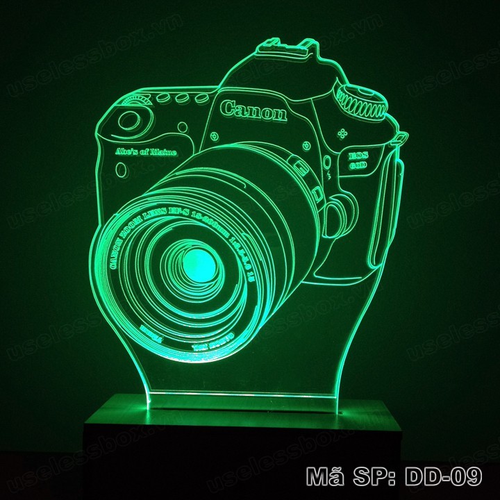Đèn ngủ 3D hình máy ảnh Canon