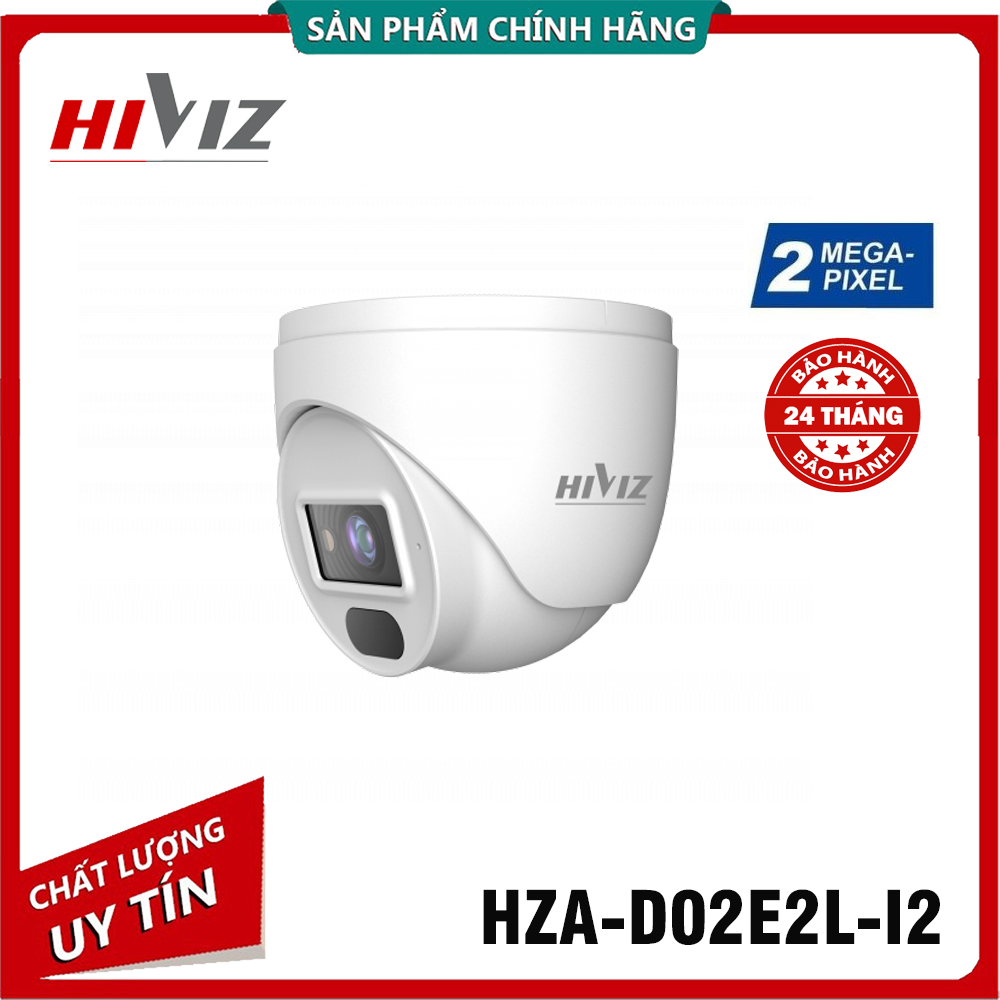 Camera Chính Hãng HIVIZ HI-T1052S25M 5.0MP [2K]/ Camera Hiviz Pro HIVIZ_HZA-B02E2L-A2/ Camera Hiviz Pro HIVIZ_HZA-D02E2L-I2 2.0MP FHD 1080P (Camera analog TVI/CVI/AHD), lắp cho các đầu ghi hình của các hãng, Hình ảnh đẹp, góc rộng
