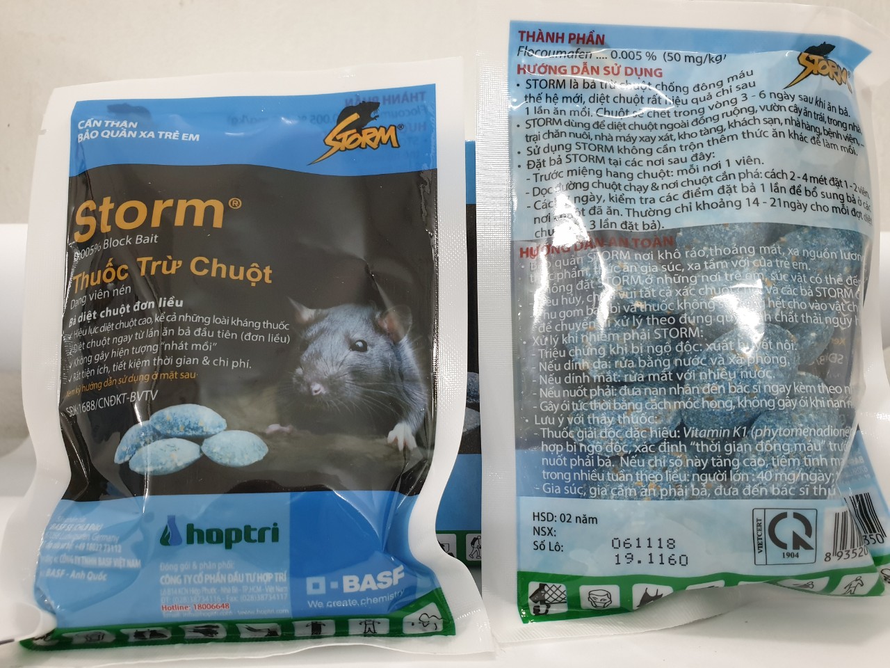 Thuốc diệt chuột Storm gói 1kg
