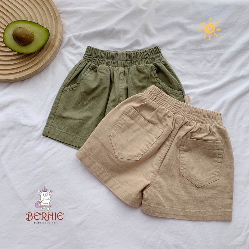 QUẦN SOOC LINEN UNISEX SIÊU ĐẸP CHO BÉ