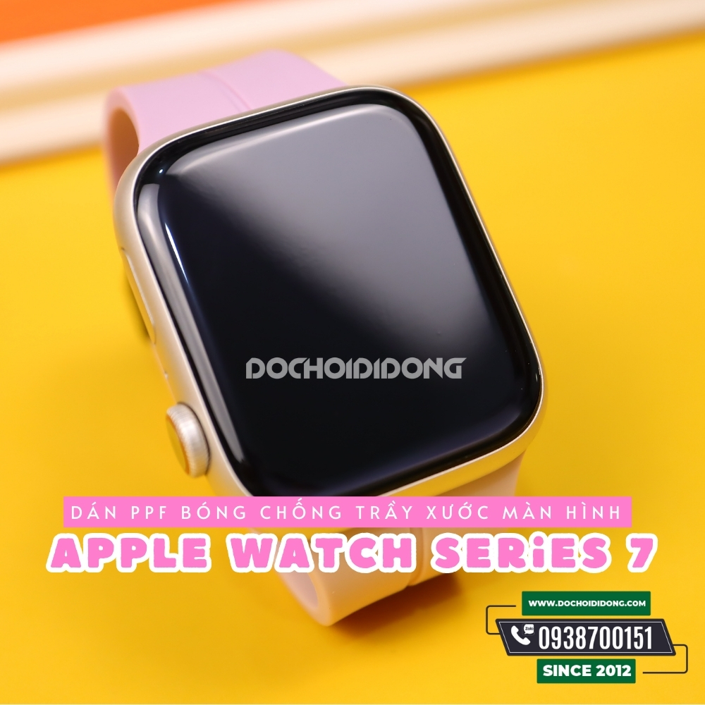 DÁN BẰNG NƯỚC- MIẾNG DÁN PPF BỘ 3 MIẾNG ĐỒNG HỒ Apple Watch Series 7 41/45mm