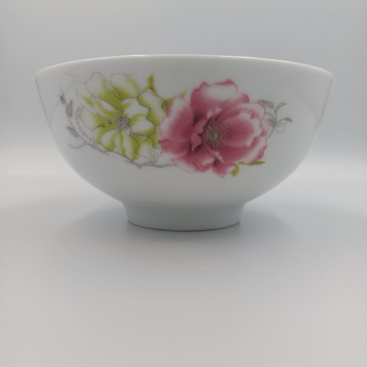 Bát Cơm Lohaco Sứ Trắng Độ Bên Cao Họa Tiết Đẹp